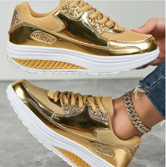 Sparkling Goldy Women's Sneakers