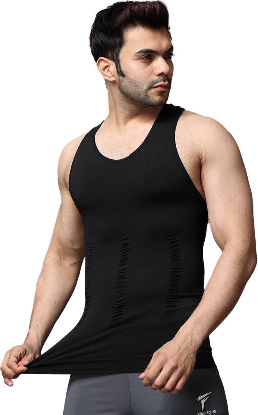 Men's Slimming Body Shaper Vest Shirt Abs Abdomen Slim