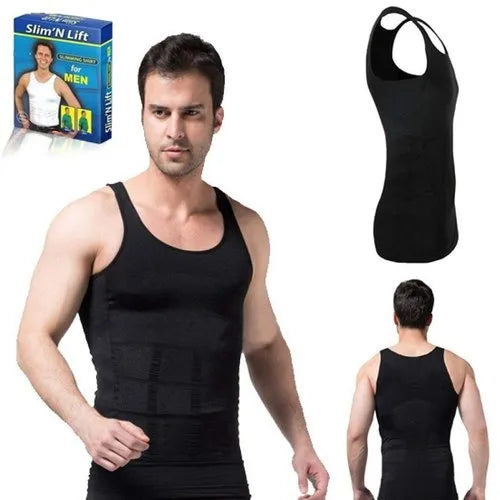 Men's Slimming Body Shaper Vest Shirt Abs Abdomen Slim