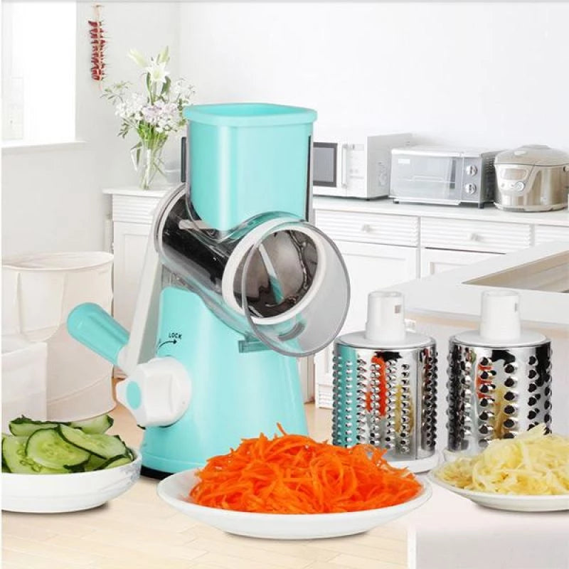 3-in-1 Manual Rotation Fruit Slicer Chopper