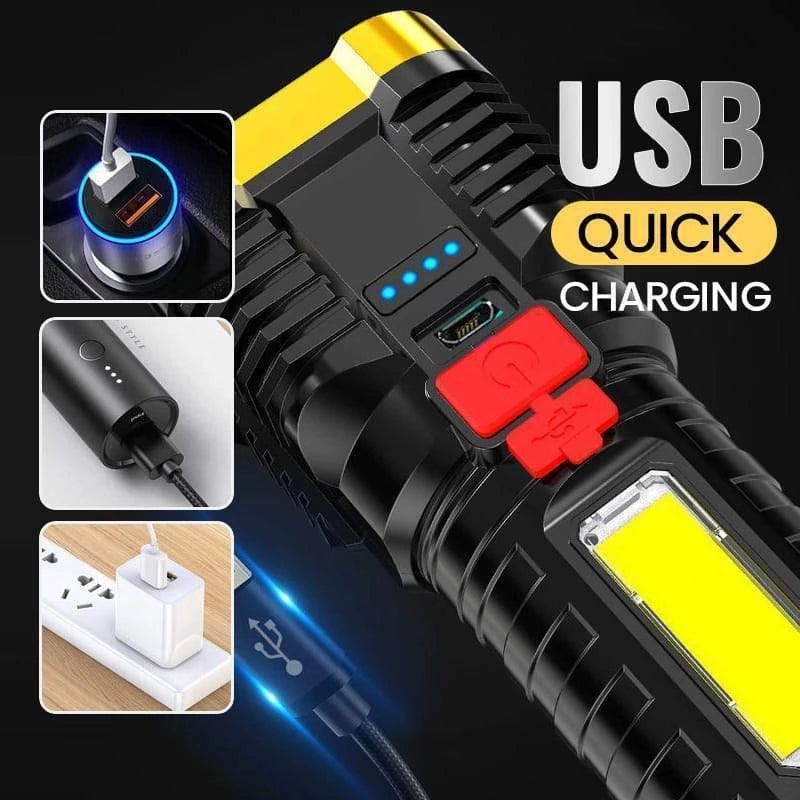 Five Nuclear Powerful Led Outdoor Rechargeable Flashlight