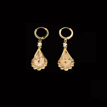 Gold-Plated Mesh Drop Necklaces/Earrings
