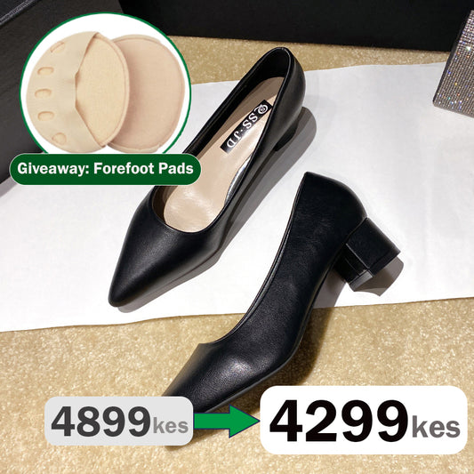 Chunky Heels Work Shoes
