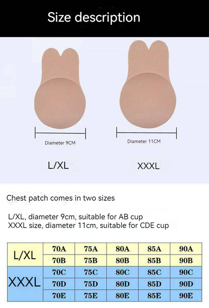 Reusable Lift Up Invisible Tape Bra【1 Pair Black + 1 Pair Cream】