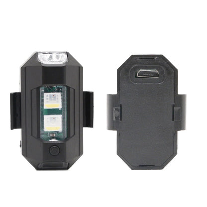 7 Colors LED Aircraft Strobe Lights & USB Charging For Cars, Motorcycles, Bicycles, Drones