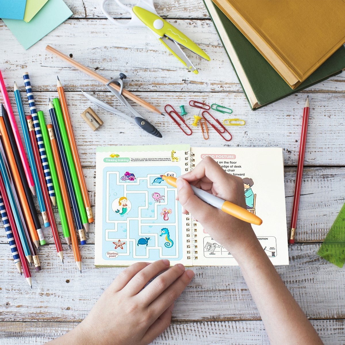 Sank Pen Control Training Book [4 books + refill pens]