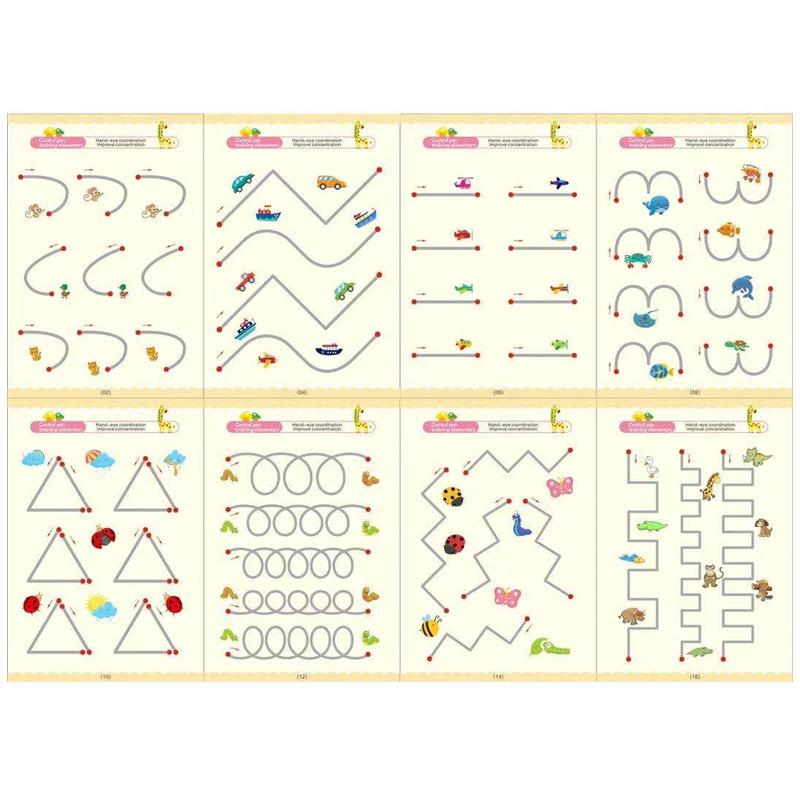 Sank Pen Control Training Book [4 books + refill pens]