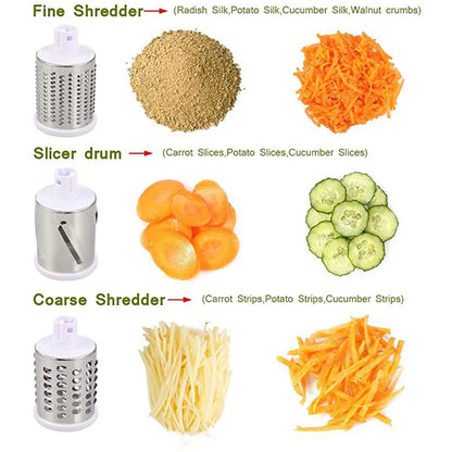 3-in-1 Manual Rotation Fruit Slicer Chopper